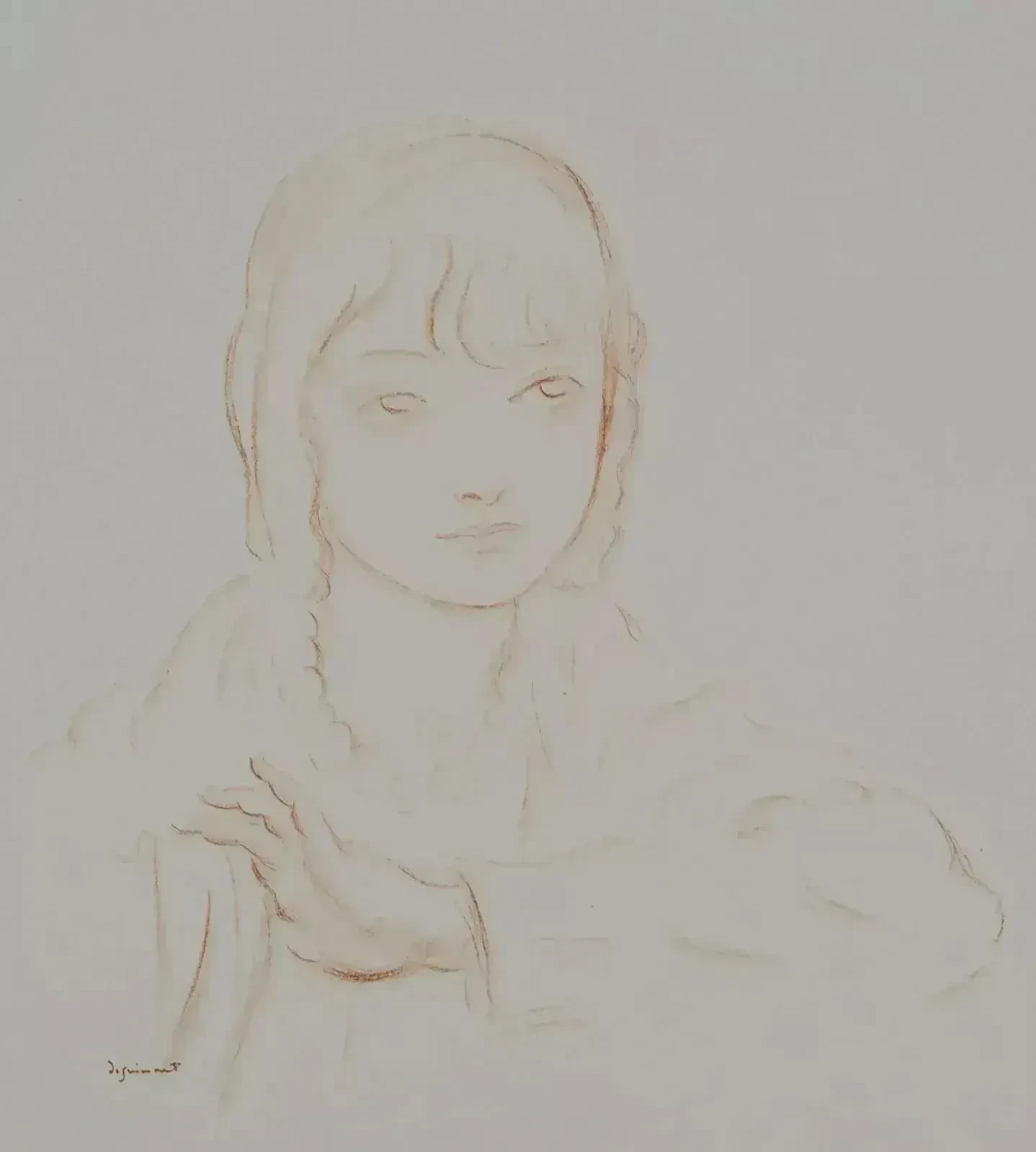 André DIGNIMONT: Claudia, Original Signed LITHOGRAPH, 1946