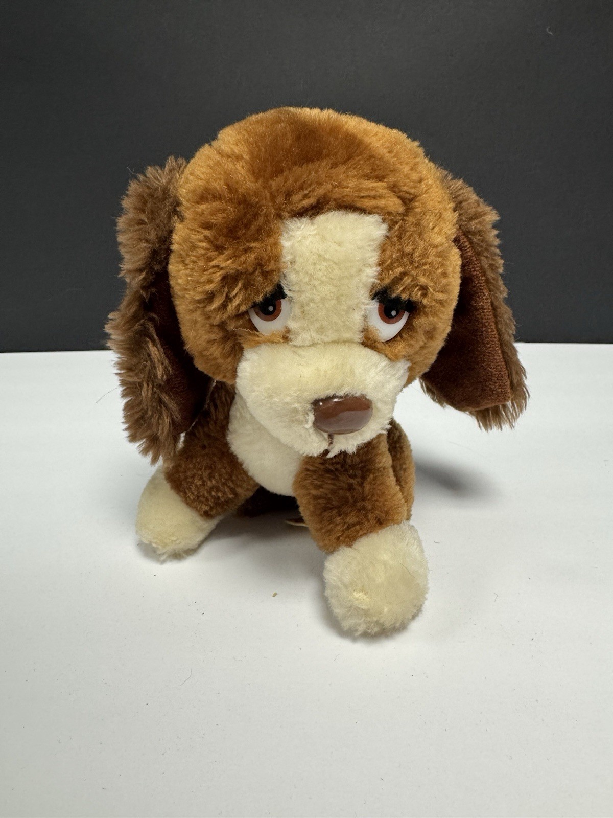 Vintage Russ Berrie & CO Baxter Sad Droopy Eyes Stuffed Animal Dog Puppy Doll