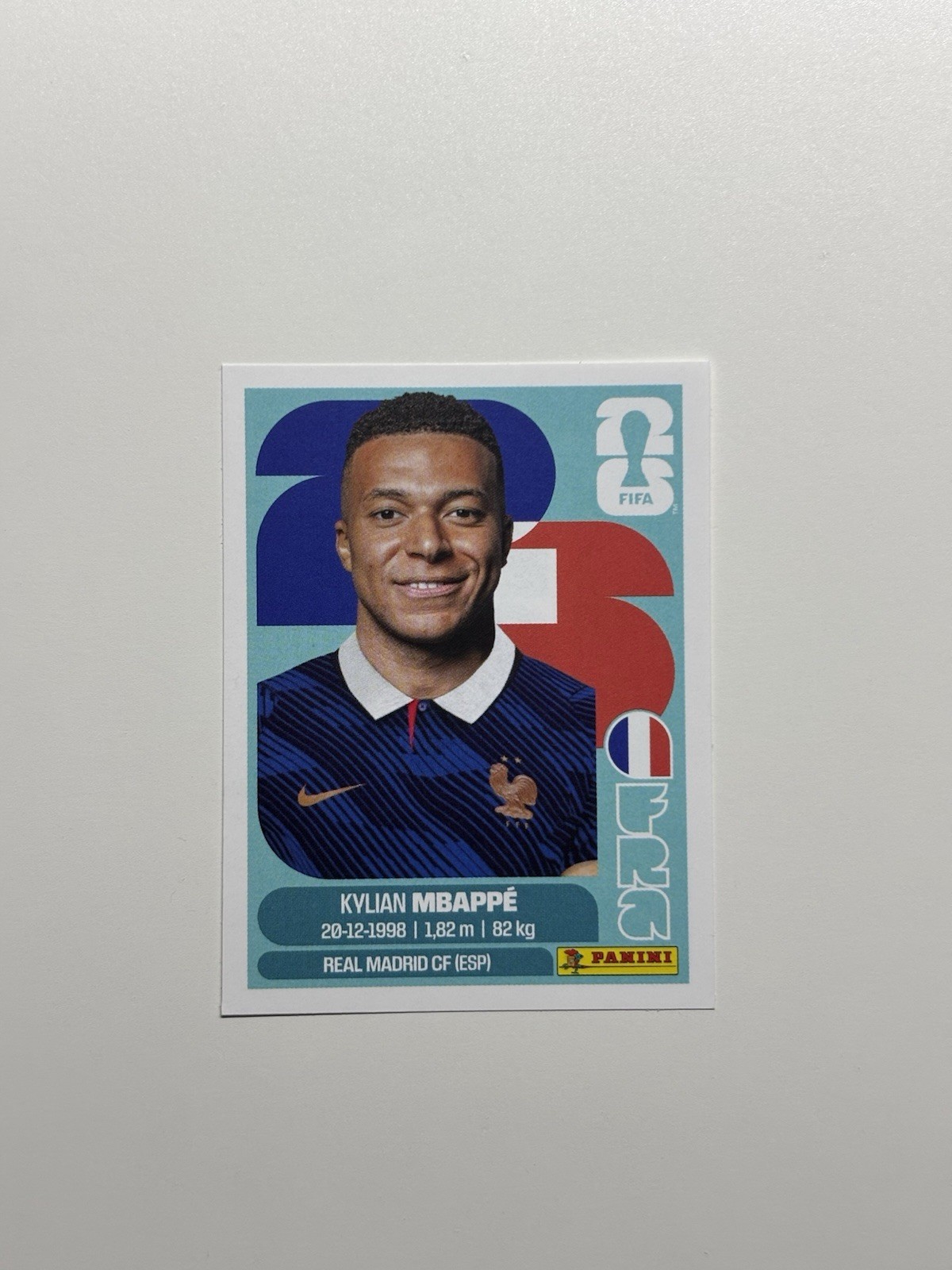 2026 Panini FIFA World Cup Kylian Mbappe FRA20 Sticker France White Border 2026 Panini FIFA World Cup Kylian Mbappe FRA20 Sticker France White Border