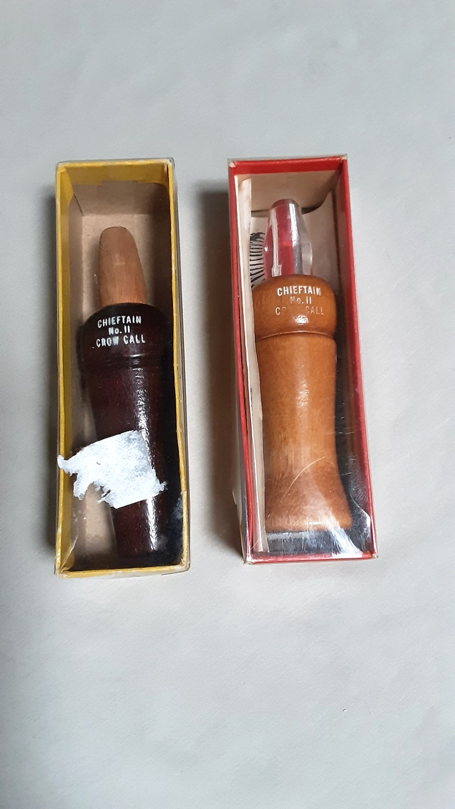 VINTAGE CHIEFTAIN CROW CALL X 2 BOTH ARE MINT IN THE BOX VINTAGE CHIEFTAIN CROW CALL X 2 BOTH ARE MINT IN THE BOX
