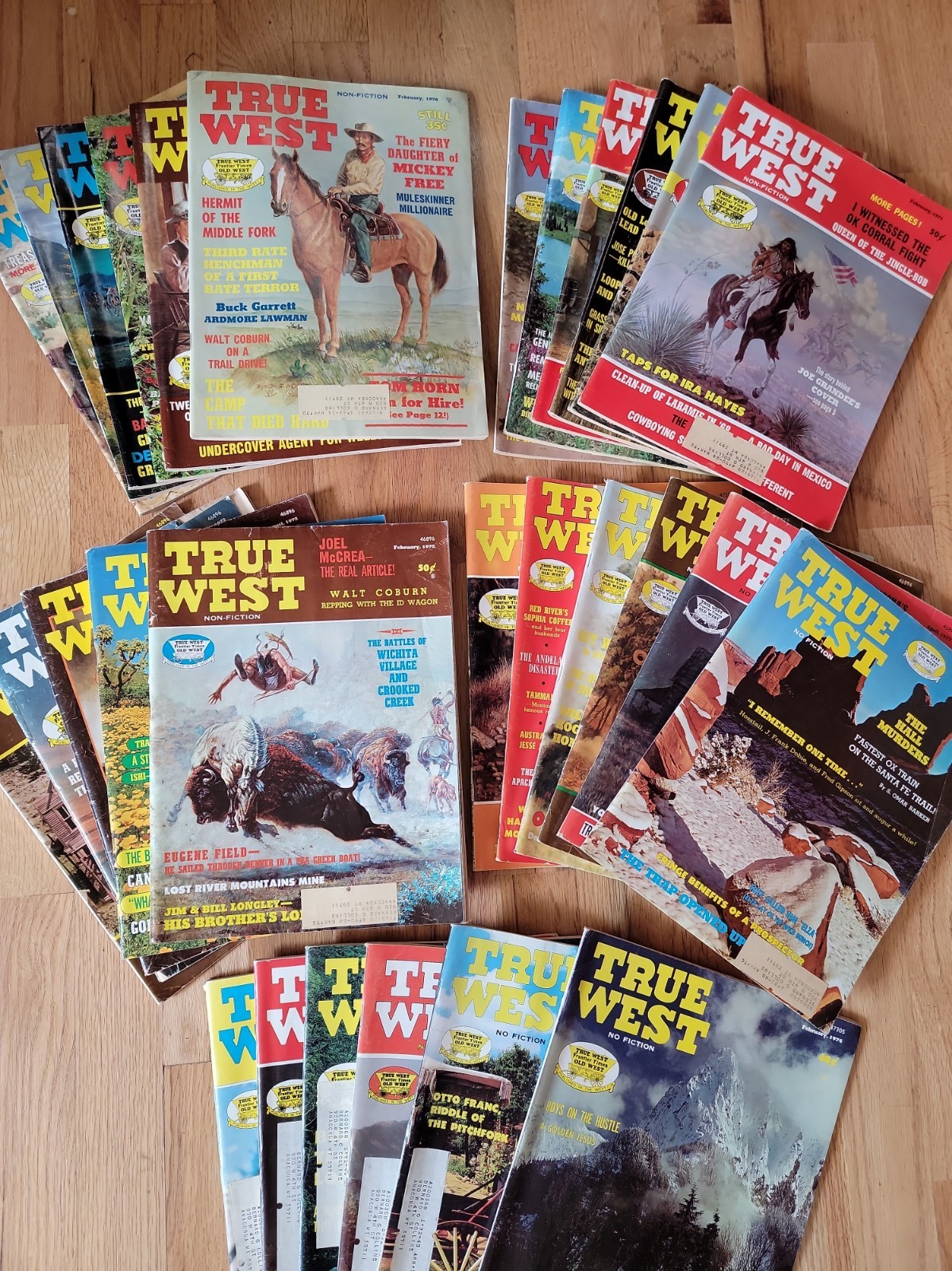 Vintage True West Magazine, Lot Of 29 Issues From 1970 - 1974 Western Cowboy