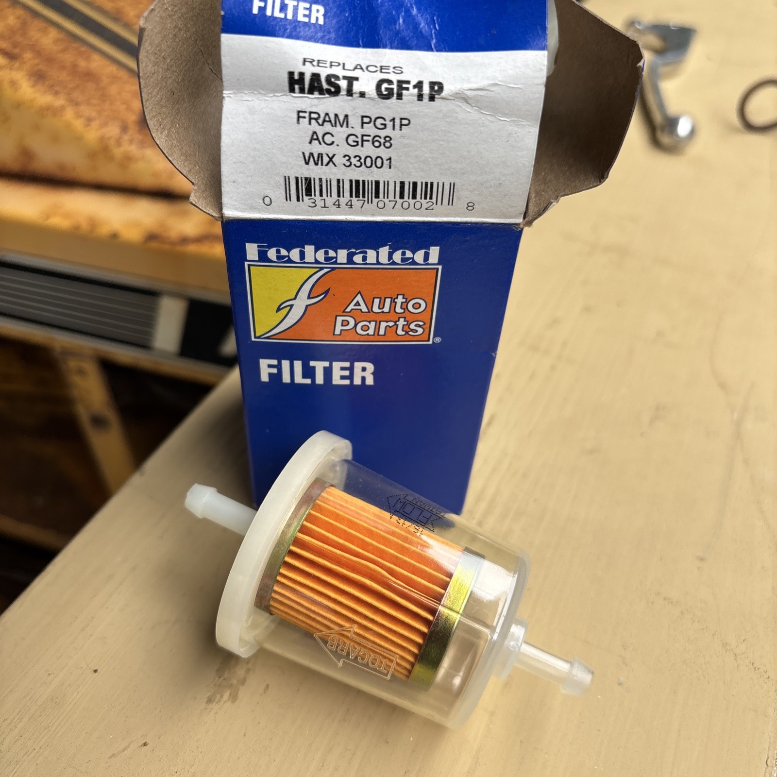 Federated Fuel Filter Replaces HAST.GF1P FRAM PG1P AC GF68 WIX 33001 NOS