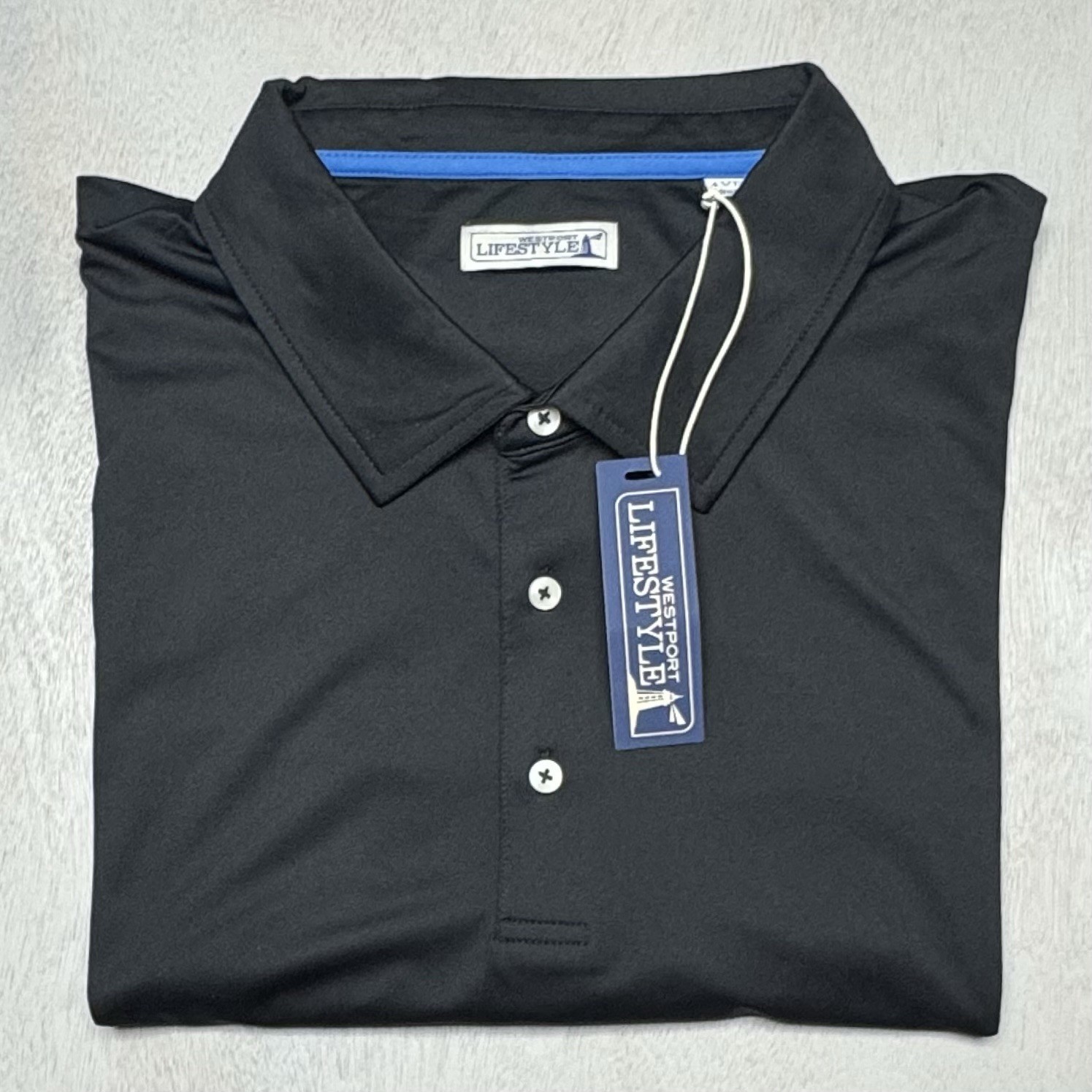 Westport Black Performance Polo Shirt Men’s 4XB Big & Tall