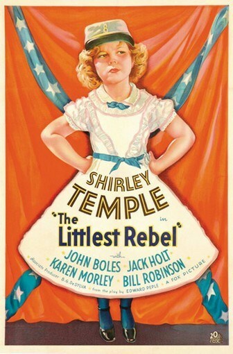 THE LITTLEST REBEL MOVIE POSTER Shirley Temple VINTAGE