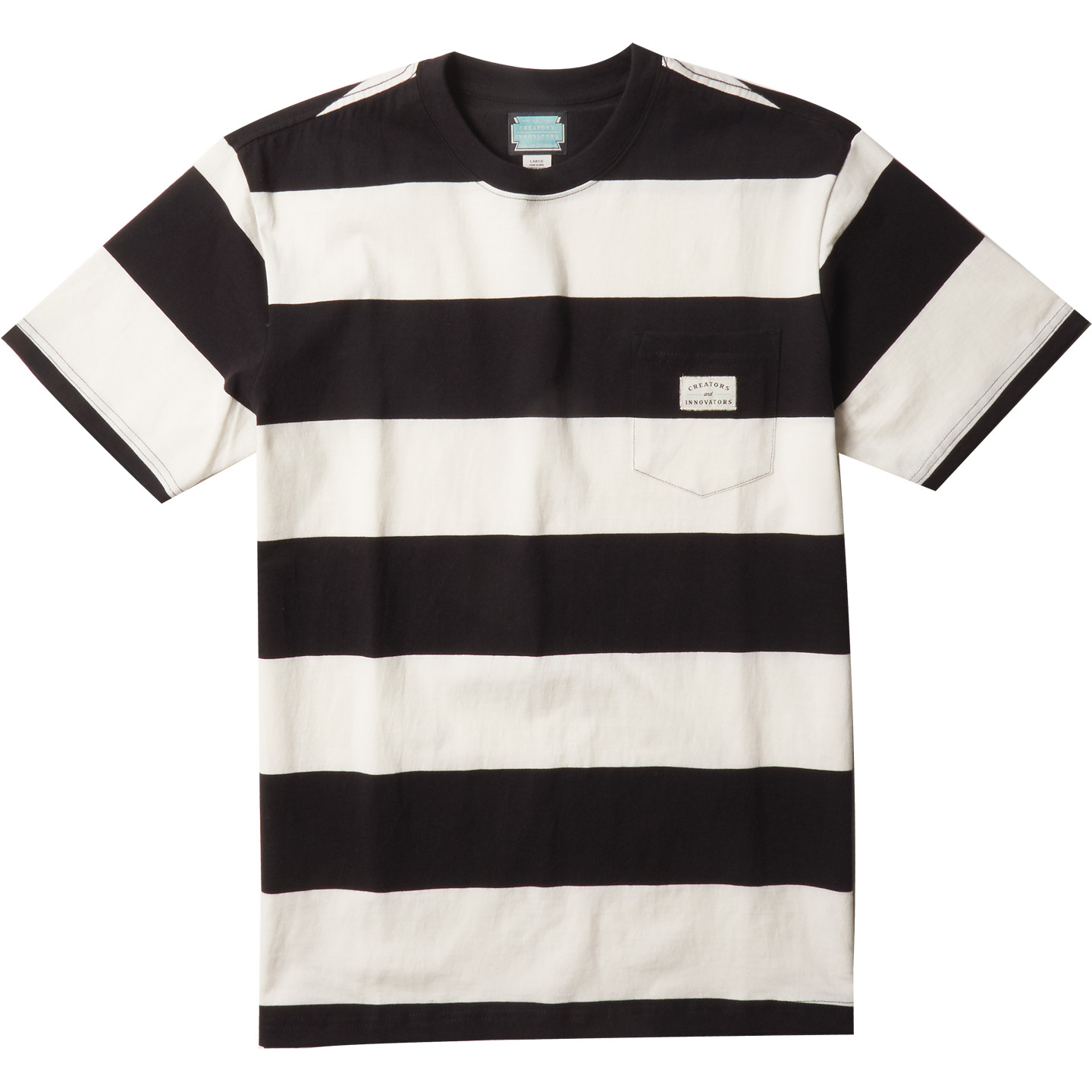 Vissla Mens T-Shirt Large Black M901RCIB C&Is Eco Block Stripe SS Pocket Tee NWT Vissla Mens T-Shirt Large Black M901RCIB C&Is Eco Block Stripe SS Pocket Tee NWT