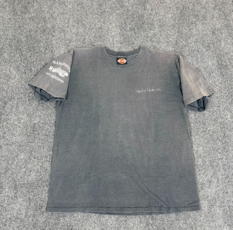 VTG Harley-Davidson TShirt Mens Gray New Hamshire  Single Stitch No Size Tag L?