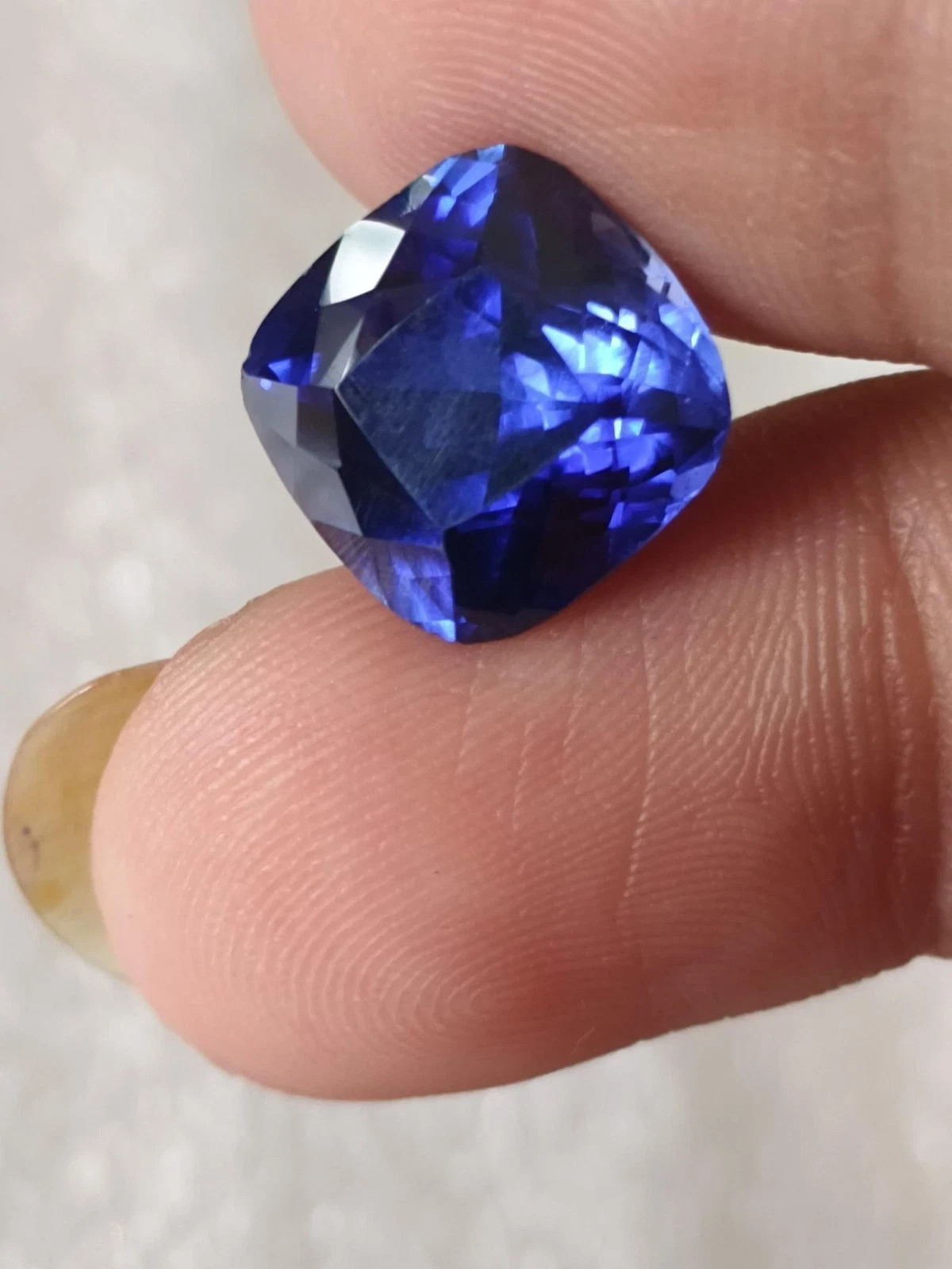 Fiery 14.05 Ct  Cushion Cut Natural Ceylon Blue Color Sapphire Loose Gemstone