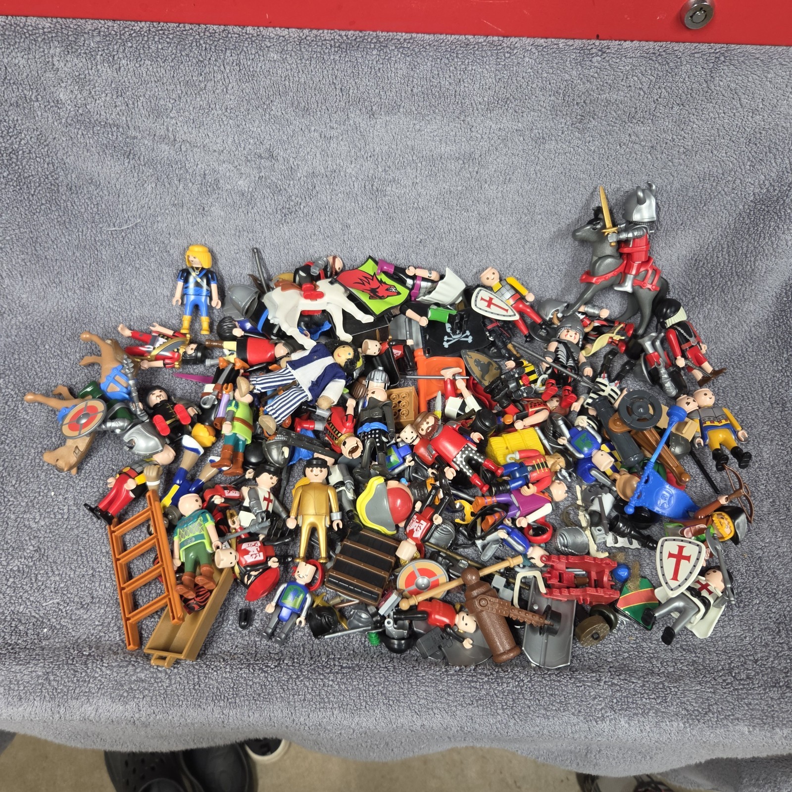 Massive Playmobil Figure Lot Pirates Vikings Knights