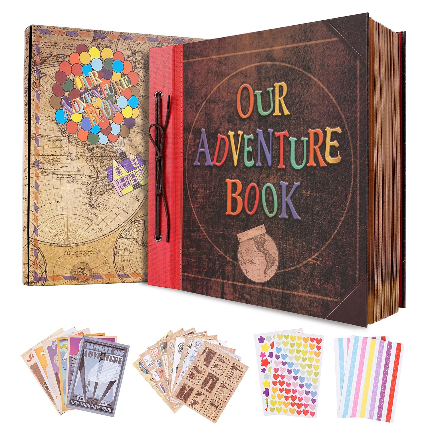 Scrapbook Photo Album 60 Pages Memory Book DIY Photo Book for Family Baby Travel