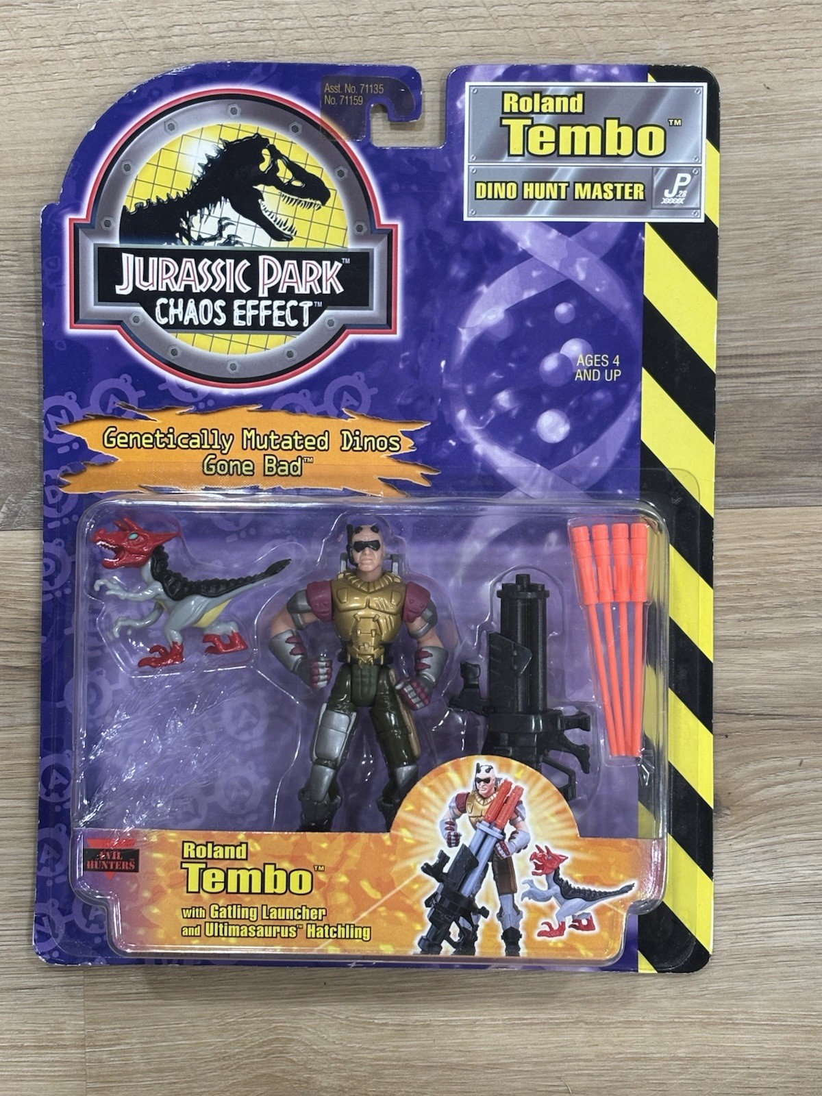 1998 Jurassic Park Chaos Effect Roland Tembo Action Figure Kenner Hasbro MOC