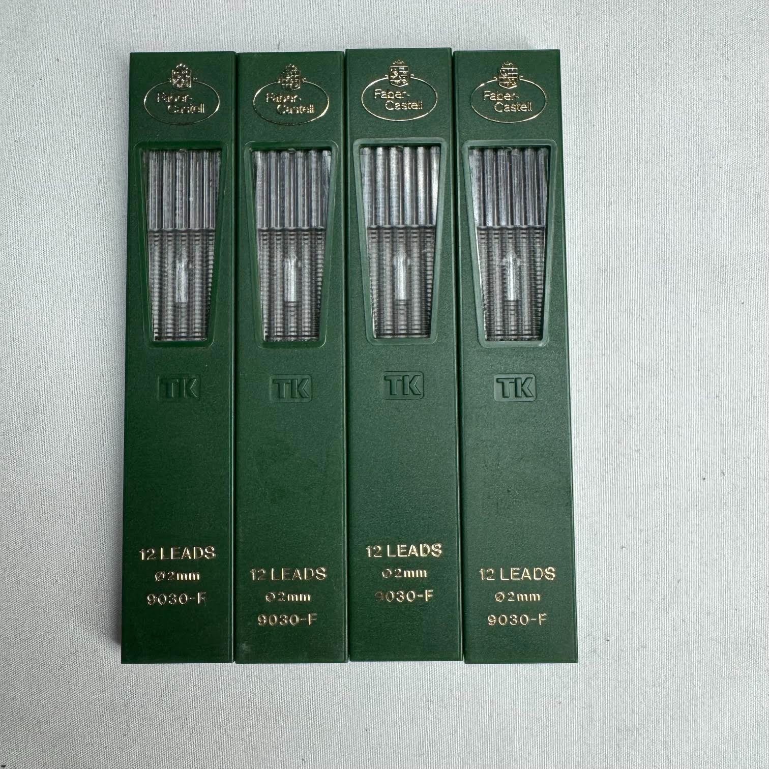 Vintage German Faber-Castell Pencil Leads 9030-F, Lot of 4 Vintage German Faber-Castell Pencil Leads 9030-F, Lot of 4