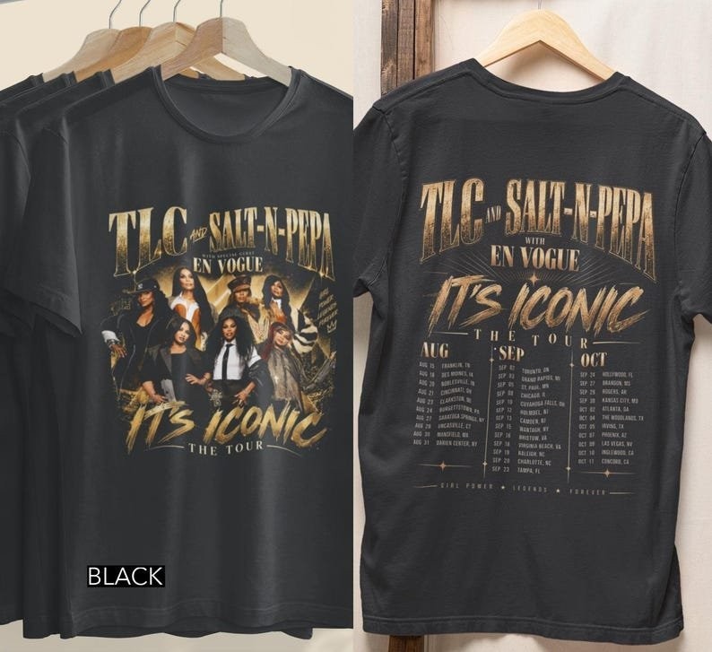 TLC & Salt N Pepa The Iconic Tour 2026 Shirt, 90s RNB Hip Hop Concert Tee