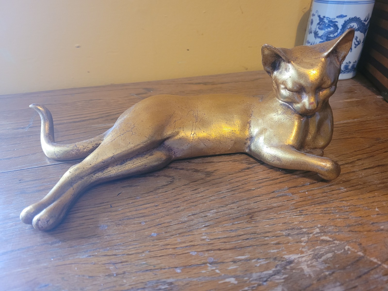 Freeman Mcfarlin Anthony Gold Leaf MCM Cat Laying Down # 117