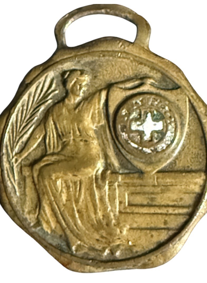 VINTAGE P. P. O. Co. White Cross Safety Award ANTIQUE One Year Without Injury VINTAGE P. P. O. Co. White Cross Safety Award ANTIQUE One Year Without Injury