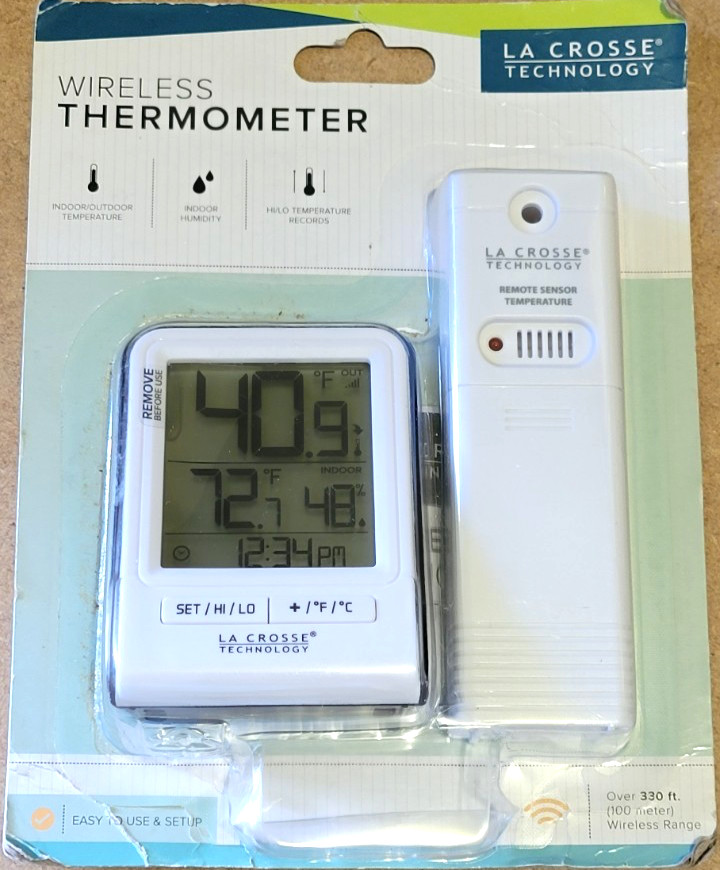 La Crosse Technology Wireless Thermometer Model 308-1409WT-TBP