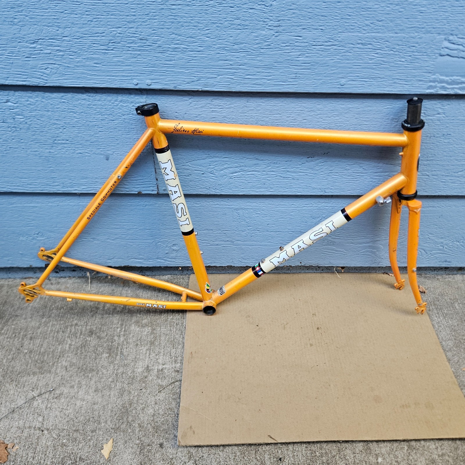 58cm Large Masi Speciale Commuter Road Bike Frame Chromoly Steel Orange