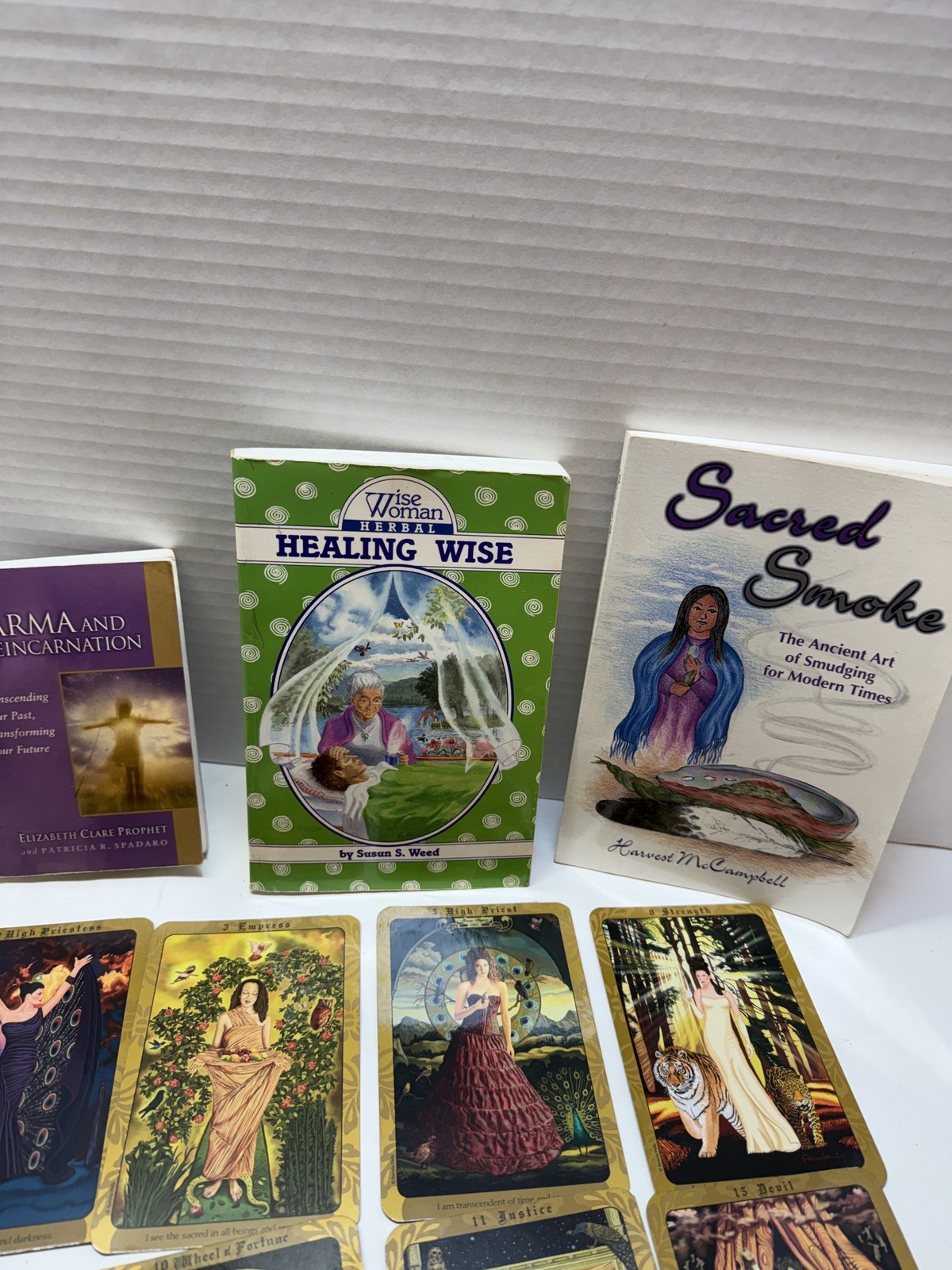 Spiritual Tarot & Metaphysical Book Lot Healing Wise Sacred Smoke Karma