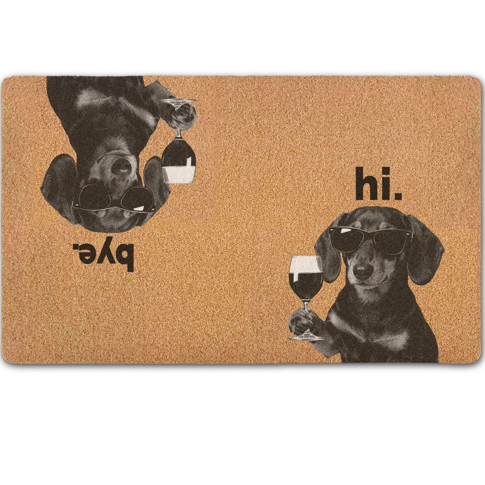 Hi Bye Funny Sausage Doormat Dachshund Dog Funny Welcome Mat for Outside | no... Hi Bye Funny Sausage Doormat Dachshund Dog Funny Welcome Mat for Outside | no...