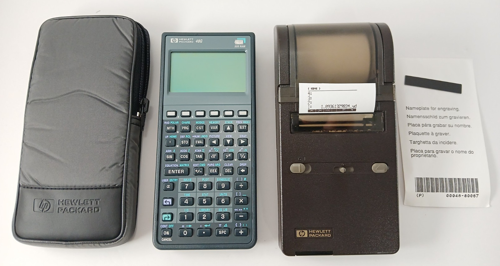 Vintage Hewlett Packard 48G Graphing Calculator + Infrared Thermal Printer WORKS