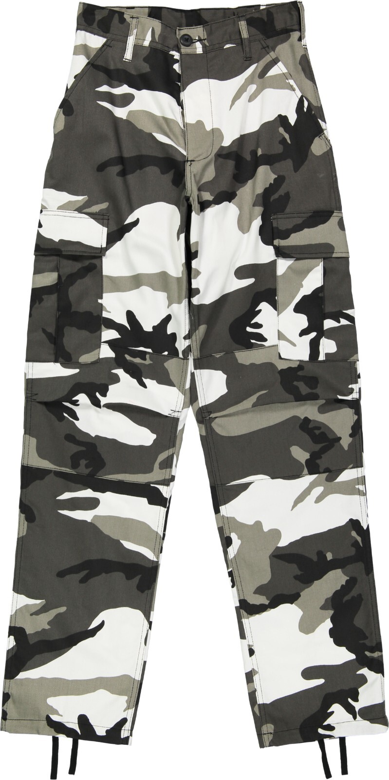 Men\'s Urban City Camo Cargo Pants | Military BDU Fatigues, Snow Camouflage Cargo