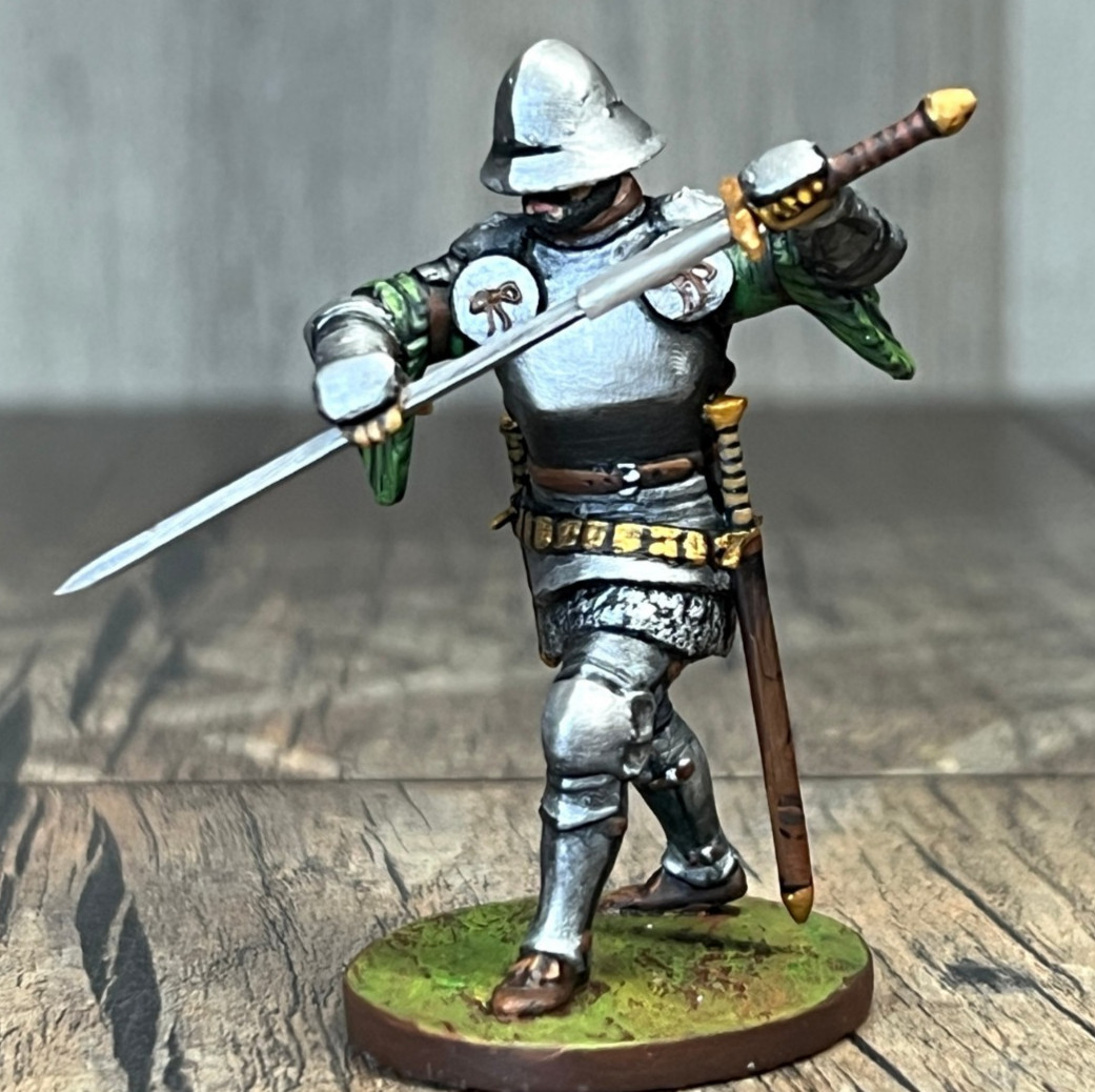 painted Tabletop Miniature German knight. soldiers 54mm (60mm)