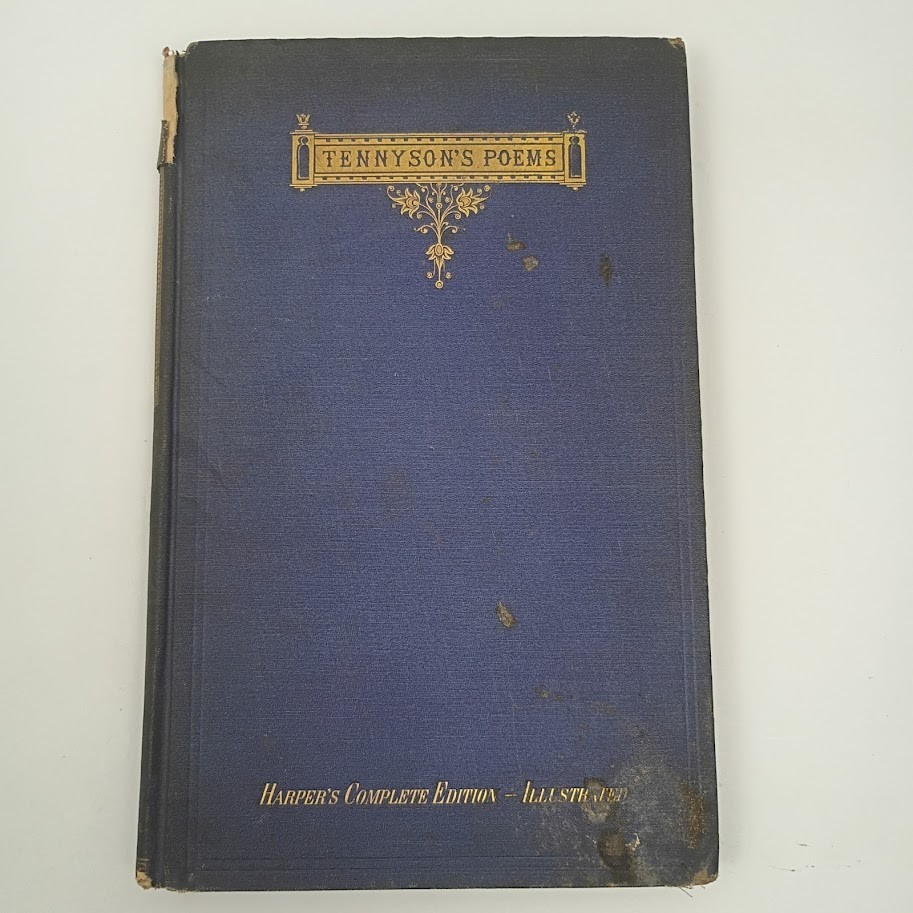 Antique 1870 Tennyson\'s Poems Harper\'s Complete Edition Illustrated Hardcover