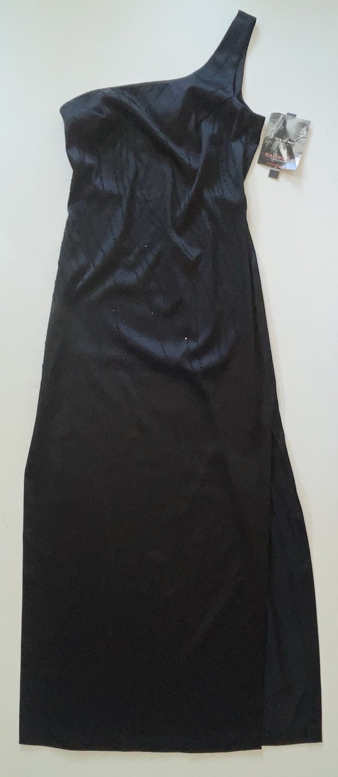VTG Rampage Y2K Whimsigoth Dark Romantic Dress Small Black Formal Maxi Beaded