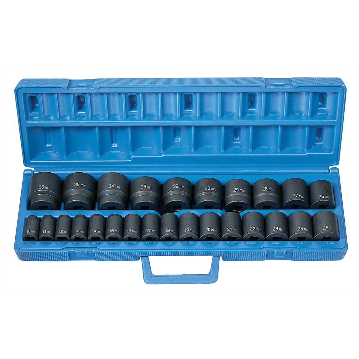 Grey Pneumatic 1326M 26-Piece 1/2 Inch Drive Metric Impact Socket Set 10-36 mm