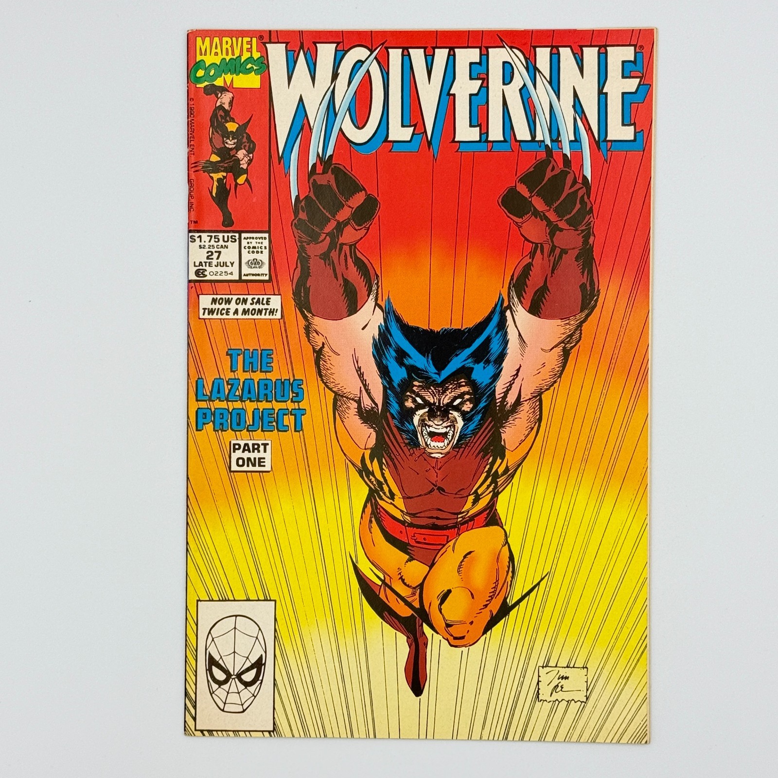 Wolverine #27 Marvel Comics 1990 Jim Lee Cover The Lazarus Project Pt 1