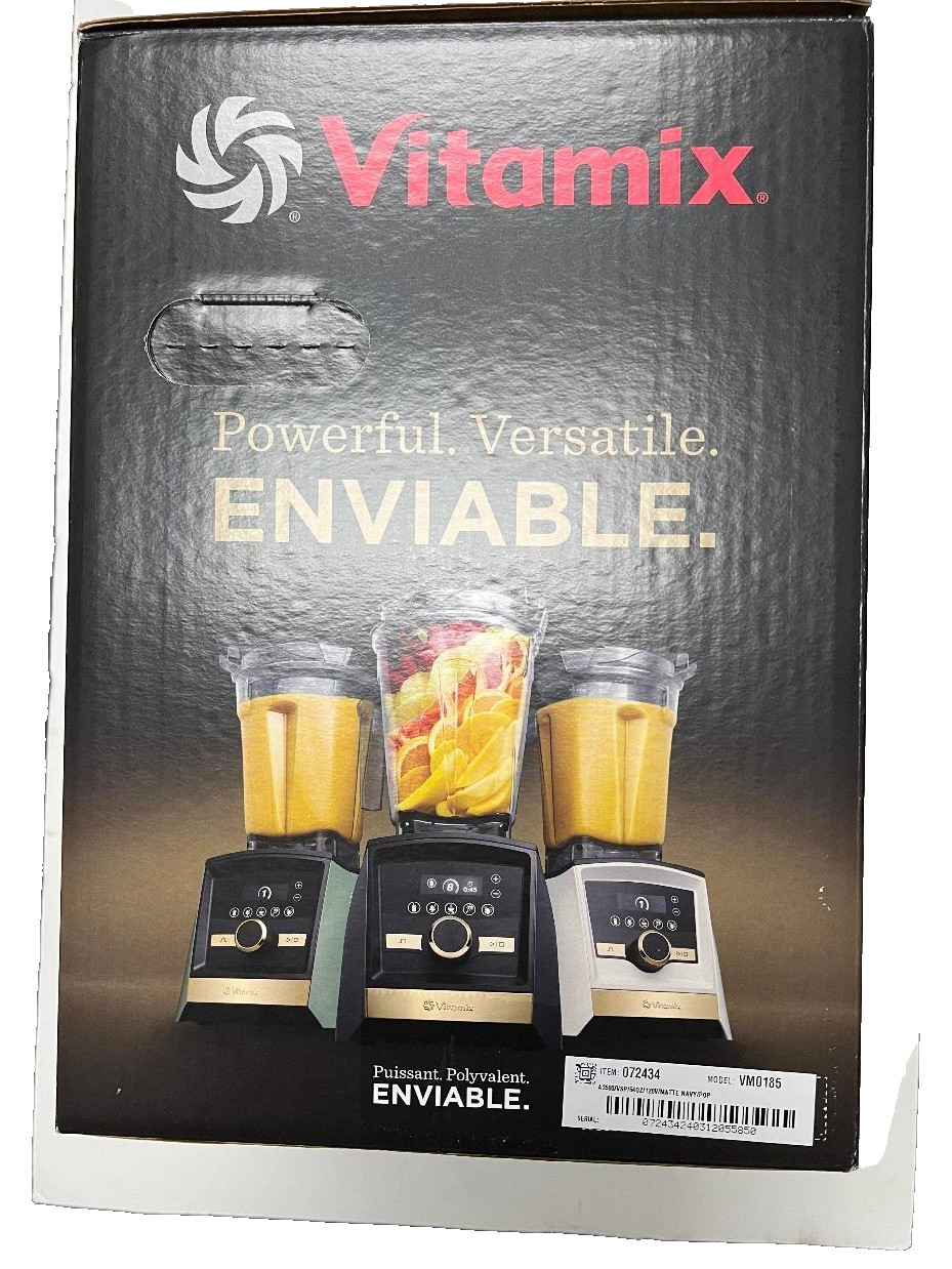 NEW Vitamix A3500 Ascent Smart Blender 64oz Matte Navy Gold Label Gold Accents