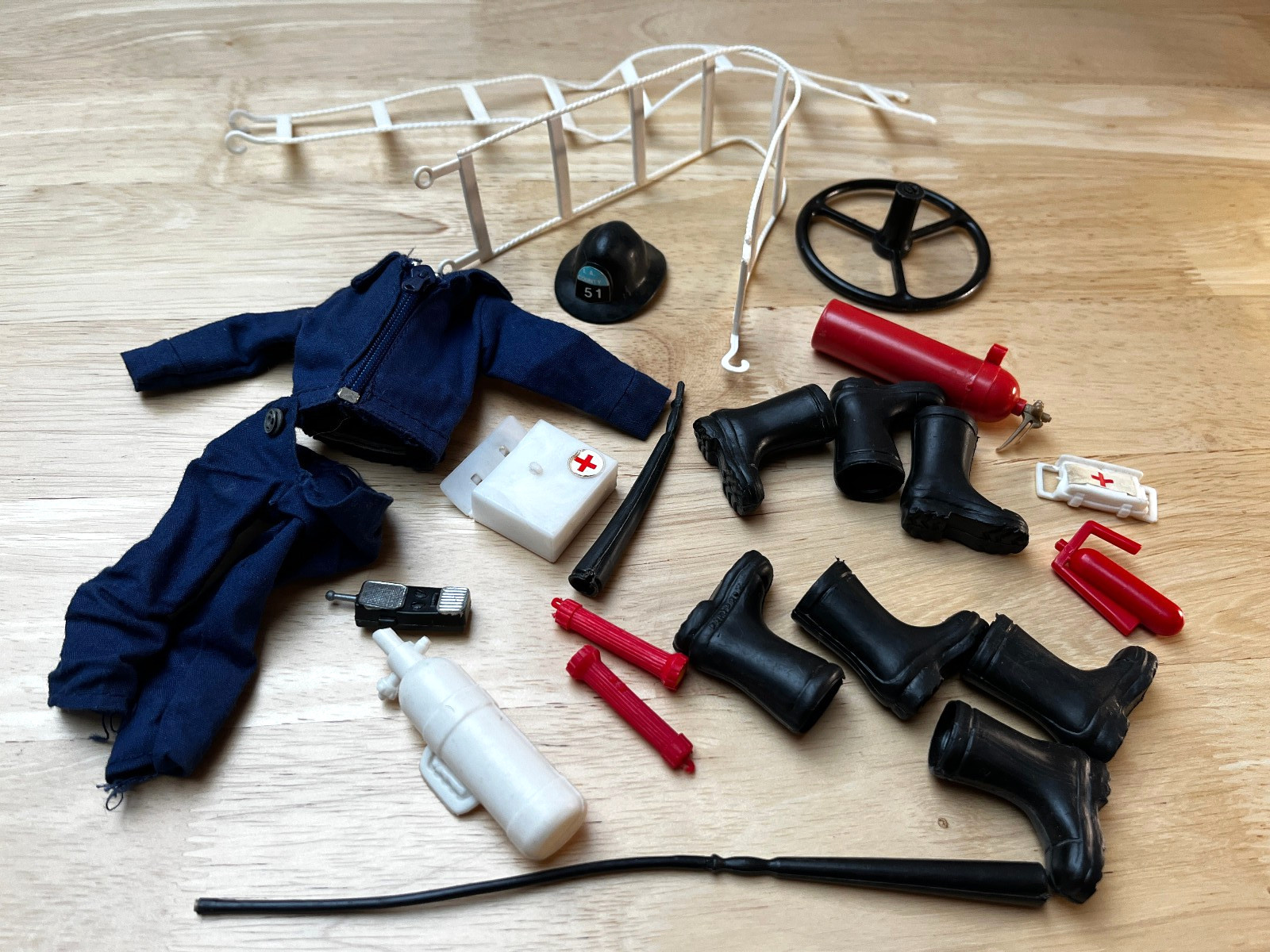 Vintage 1976 LJN Toys Emergency 51 Action Figure Accessories
