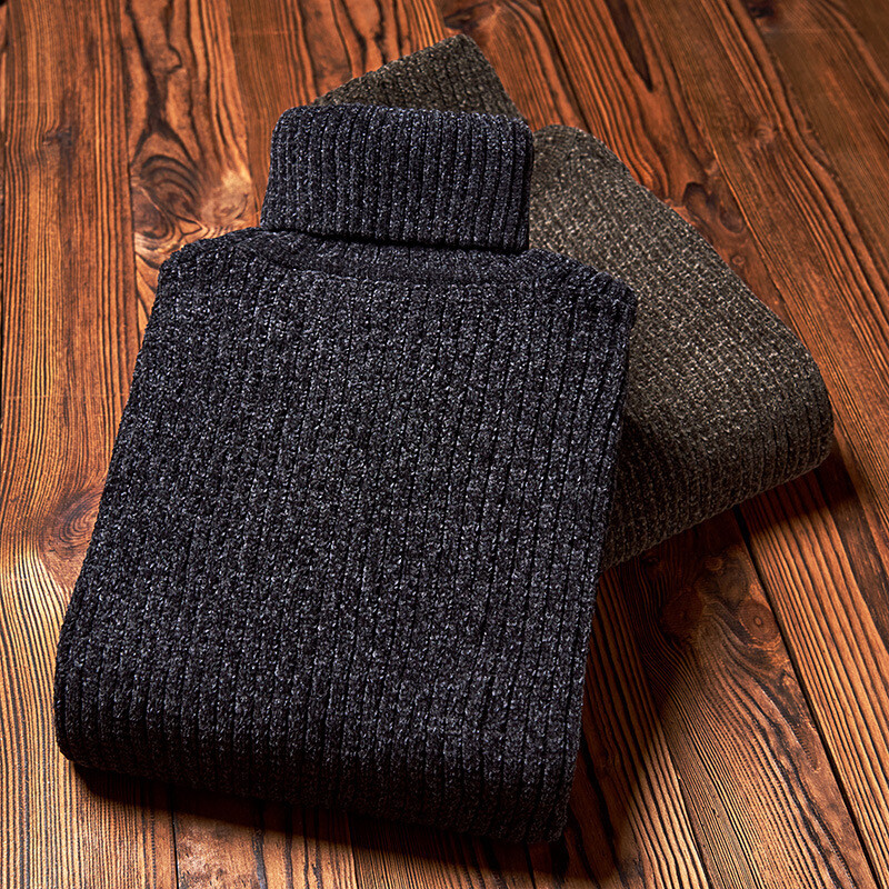 Autumn/Winter Sweater Slim Turtleneck Solid Color Pullover Men's Knitted Autumn/Winter Sweater Slim Turtleneck Solid Color Pullover Men's Knitted