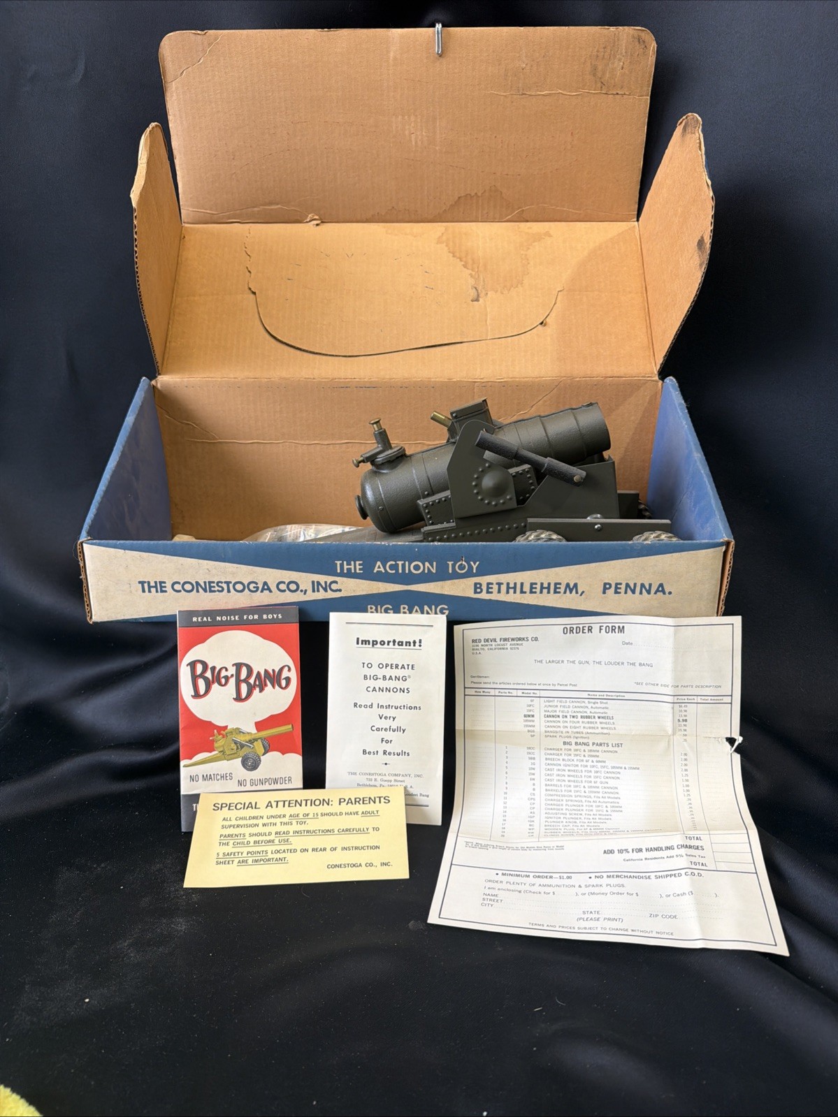 Vintage Conestoga Big Bang Military Cannon 155mm 15FC Brand New in Original Box