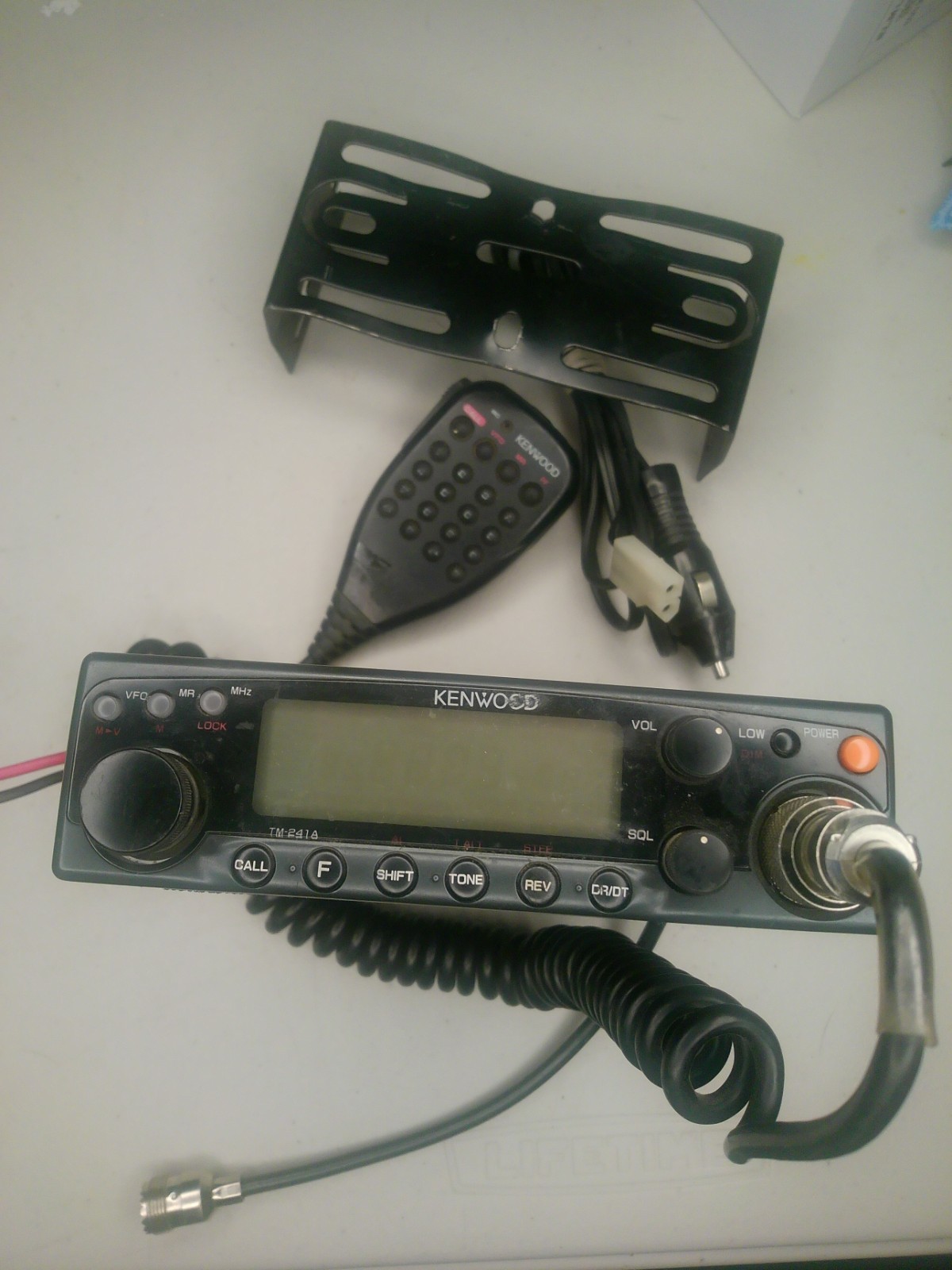 Kenwood TM-241A 144 mHz Mobile VHF Ham Radio with Mic &Mounting Bracket Kenwood TM-241A 144 mHz Mobile VHF Ham Radio with Mic &Mounting Bracket