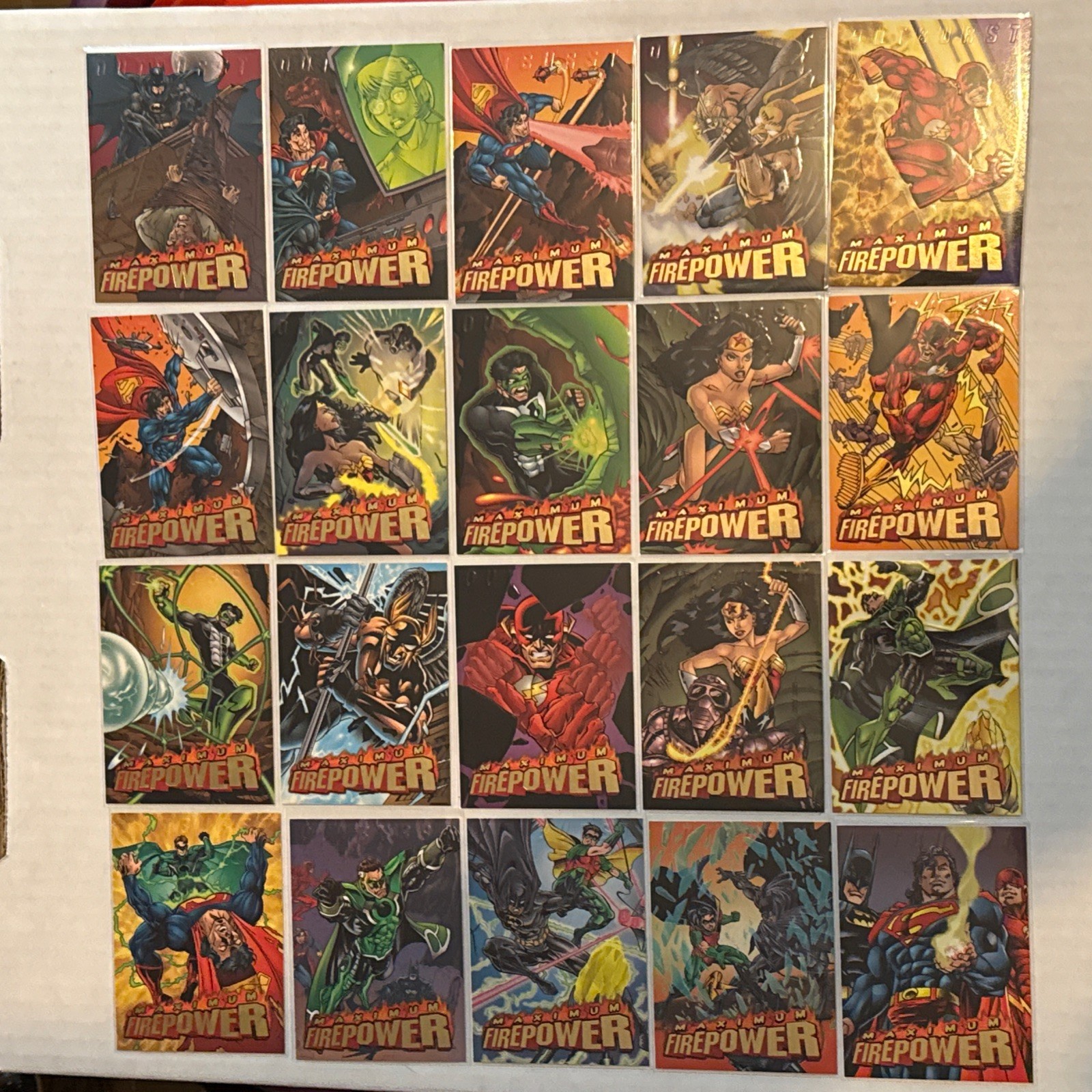 1996 DC Outburst (Fleer) MAXIMUM FIREPOWER Complete Set of 20 Cards (1-20) 1996 DC Outburst (Fleer) MAXIMUM FIREPOWER Complete Set of 20 Cards (1-20)
