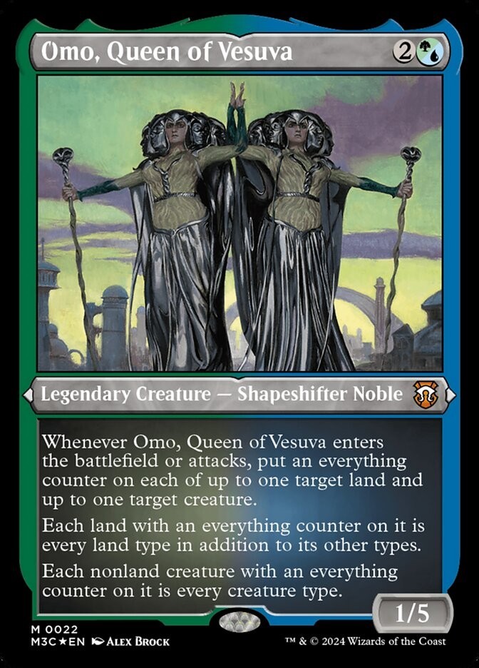 Omo, Queen of Vesuva 0145 Thick Stock Foil Modern Horizons 3 MTG Near Mint