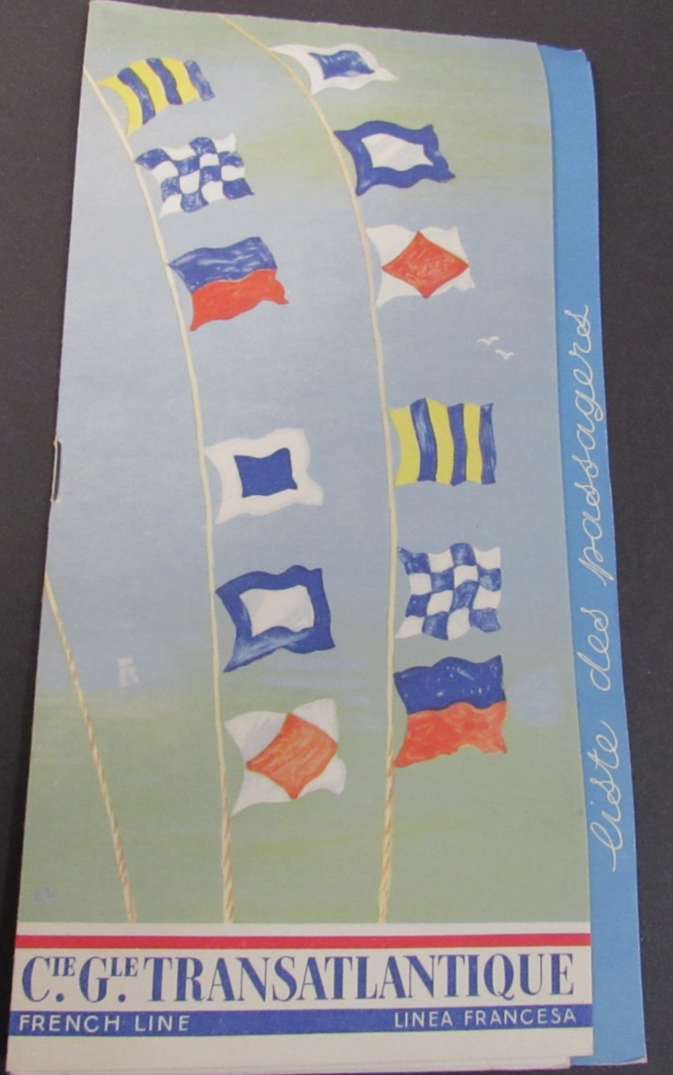 French Line Liberte 1957 First Class Passenger List  Transatlantic Crossing