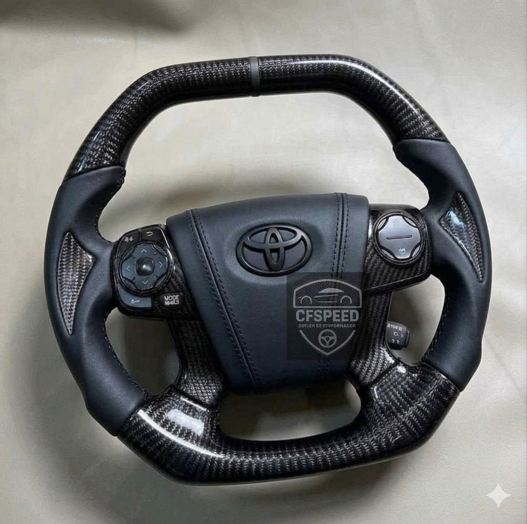 Real Carbon Fiber Steering Wheel For Toyota Camry 2011–2017 Custom Sport Grip