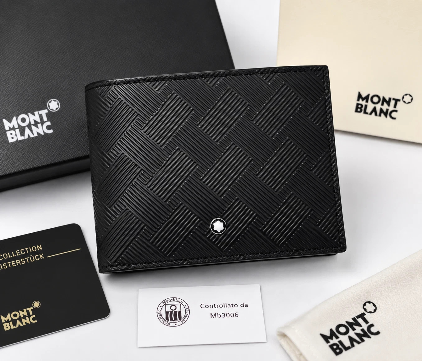 Montblanc Extreme 3.0 6CC Wallet Black Leather Bifold Men Full Box