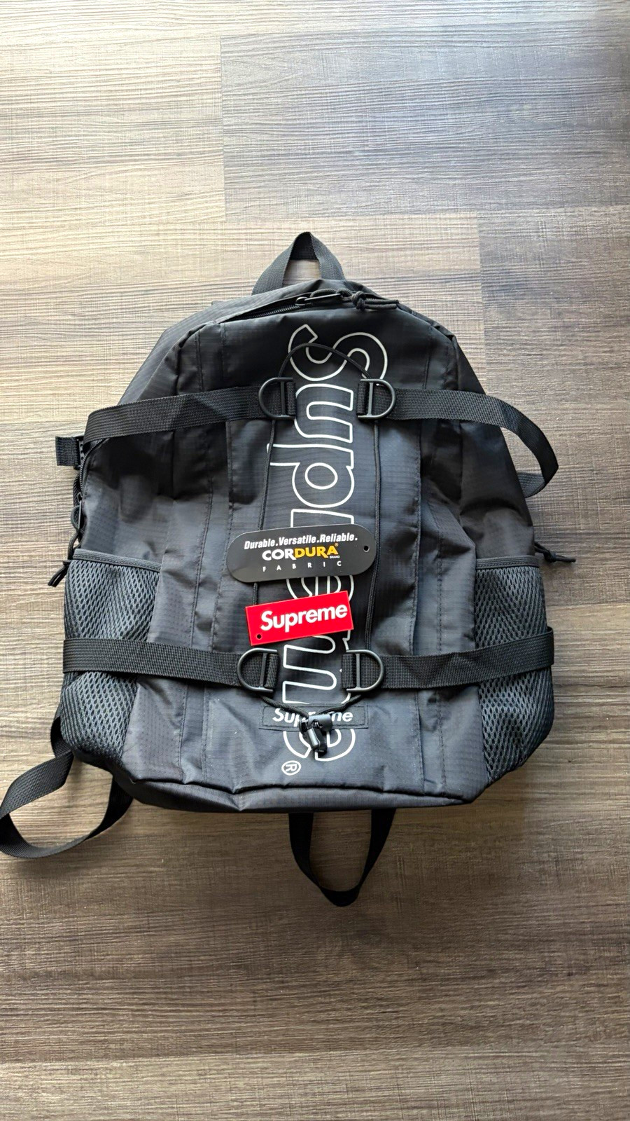 Supreme Black Backpack Nylon/21-35L Zip Fits 13