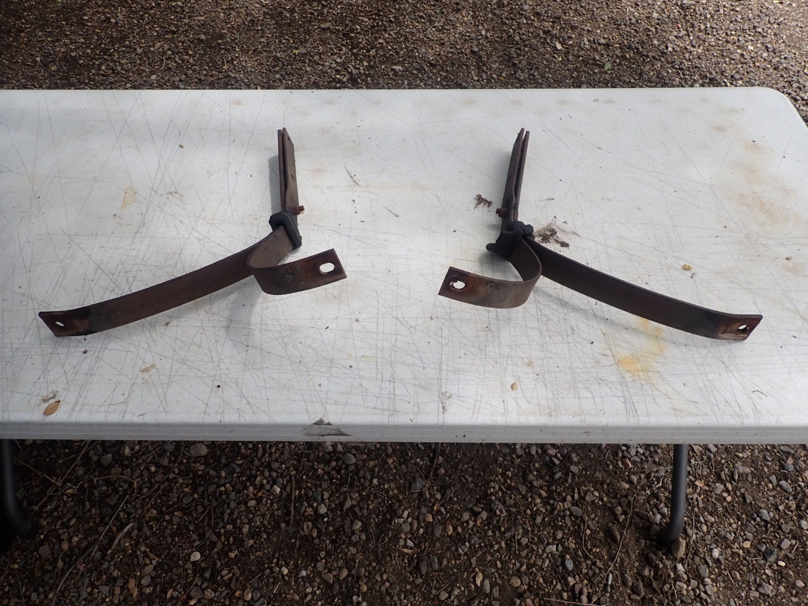 Straight 1941 1942 Ford Front Bumper Braces / Mounts