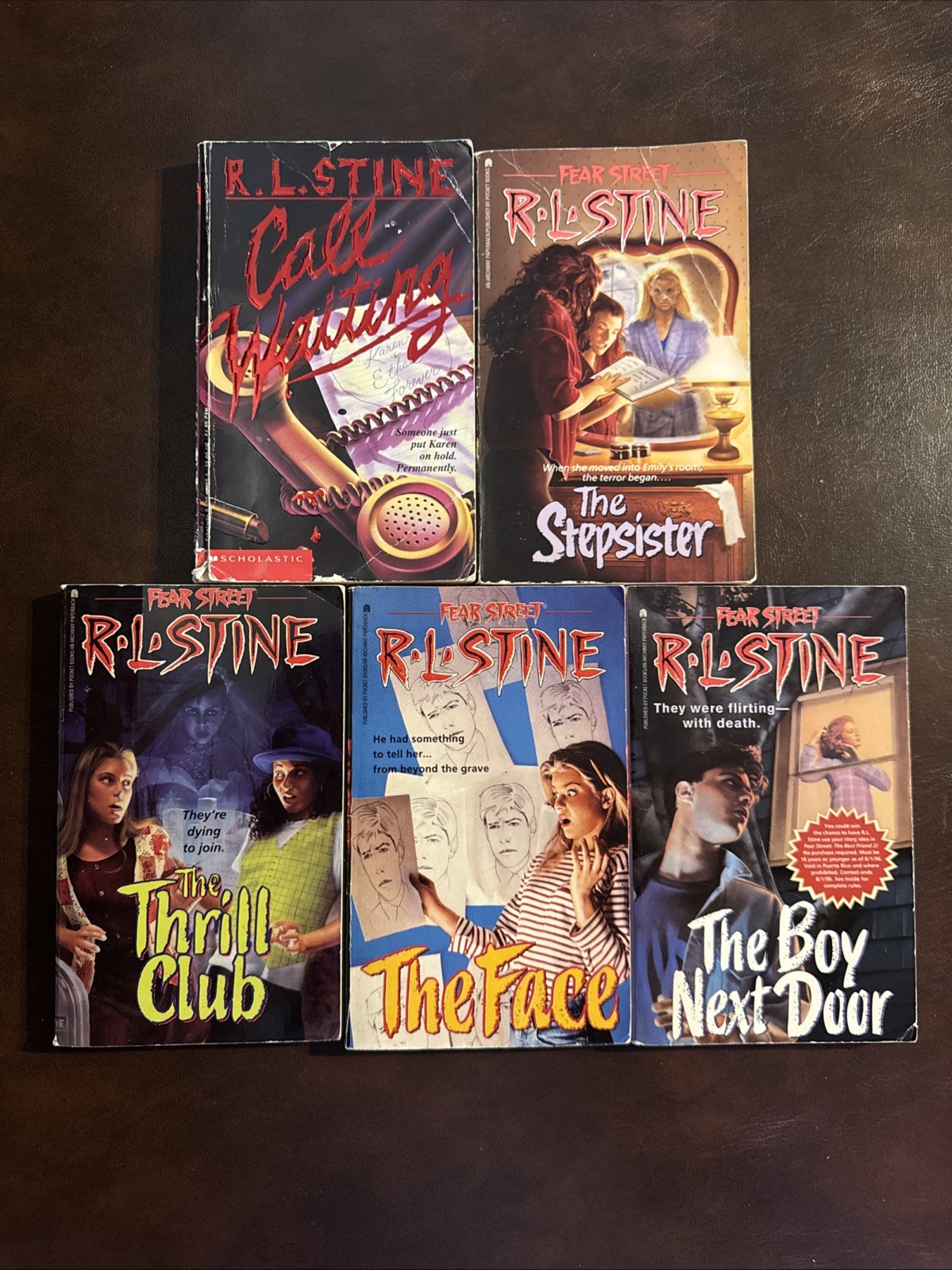 Goosbumps R L Stine Books Lot Of 5, Call Waiting, The Face & 3 Fear Street a12