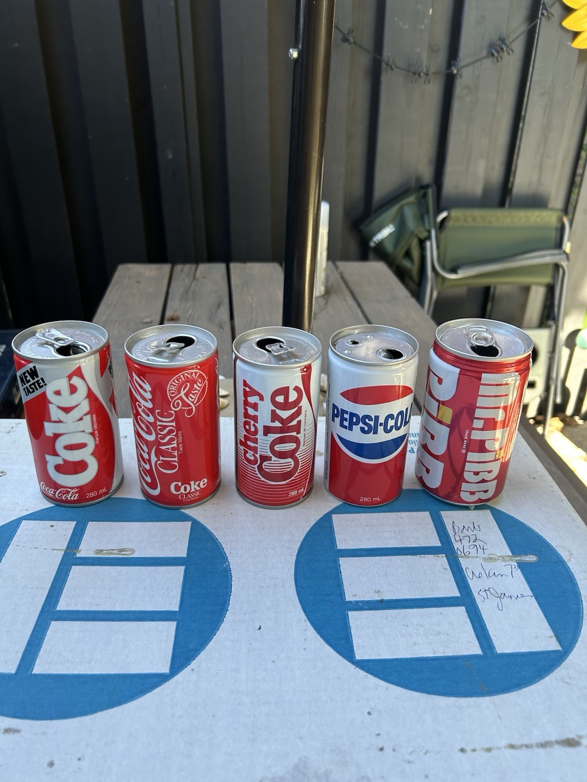 Vintage 1980s New Coke 1985 Soda Pop Can Lot Cherry Pepsi Mr Pibb 280 ML