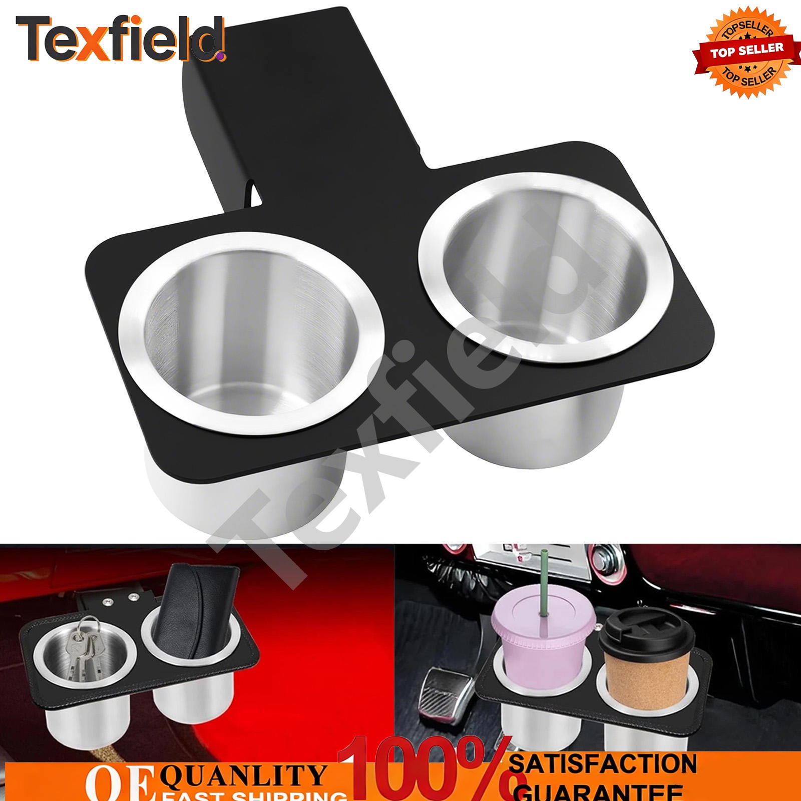 For 1973-1987/1991 Chevy GMC C/K Series Detachable Aluminum Truck Cup Holder For 1973-1987/1991 Chevy GMC C/K Series Detachable Aluminum Truck Cup Holder