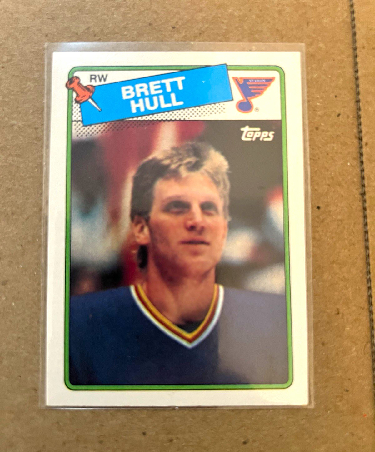 TOPPS 1988-89 Brett Hull #66 RC Base Ice Hockey Card St. Louis Blues
