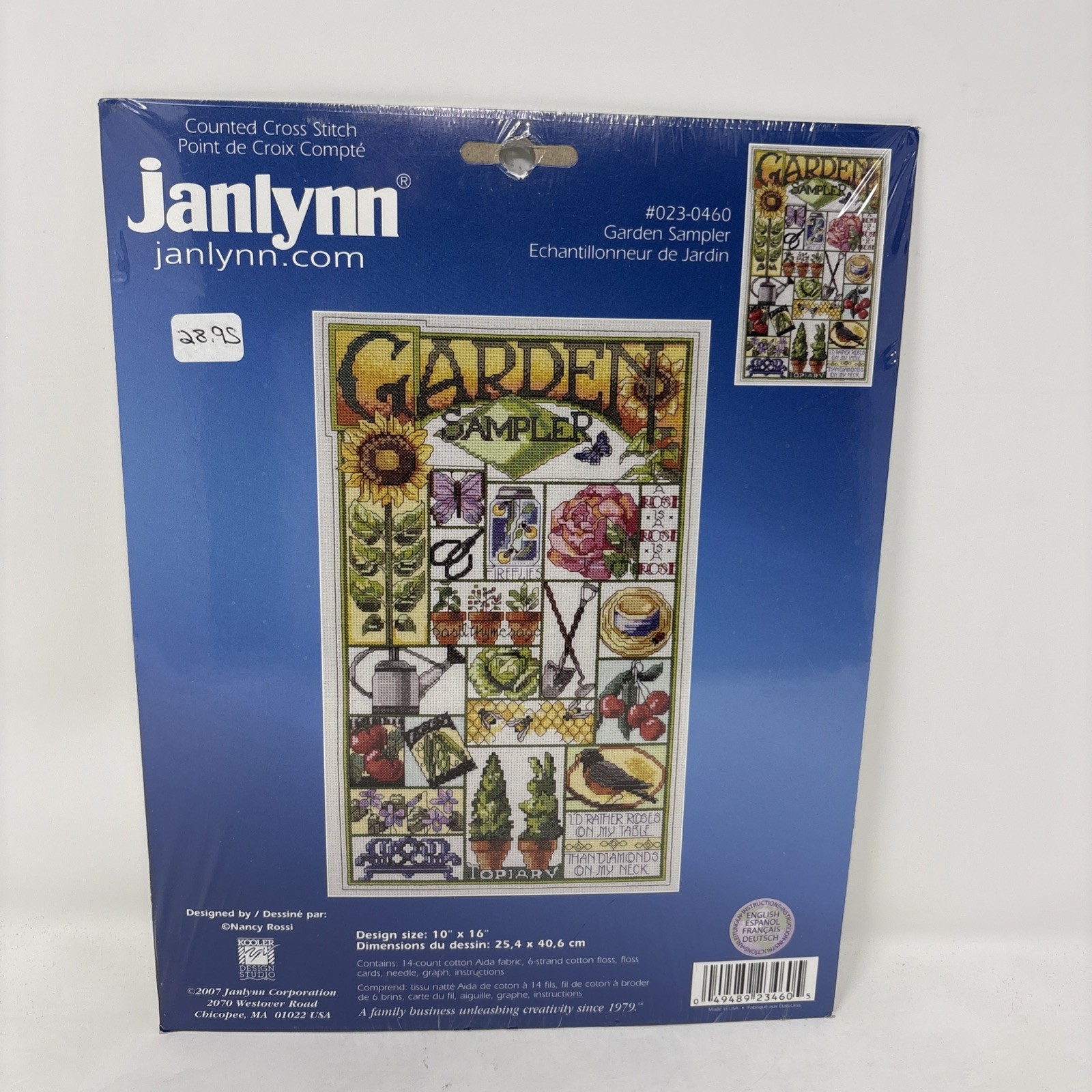 Janlynn Counted Cross Stitch Kit ~ GARDEN SAMPLER ~ 10X16\ Janlynn Counted Cross Stitch Kit ~ GARDEN SAMPLER ~ 10X16\