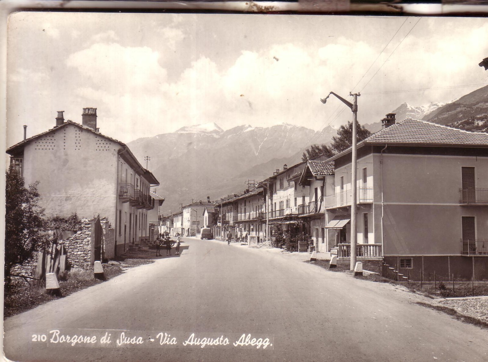 POSTCARD BORGONE DI SUSA B/W UNTRAVELED VIA AUGUSTO ABEGG OCCASION POSTCARD BORGONE DI SUSA B/W UNTRAVELED VIA AUGUSTO ABEGG OCCASION