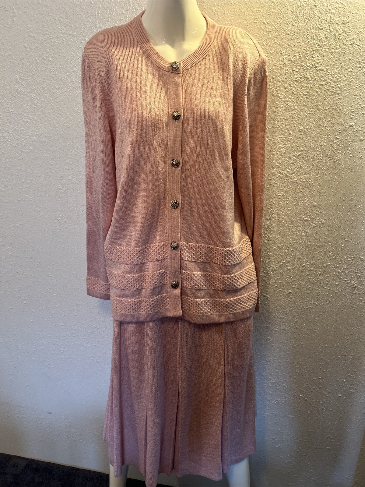 Vintage Mita 2 Pc Knit Sweater Set Sz 14P