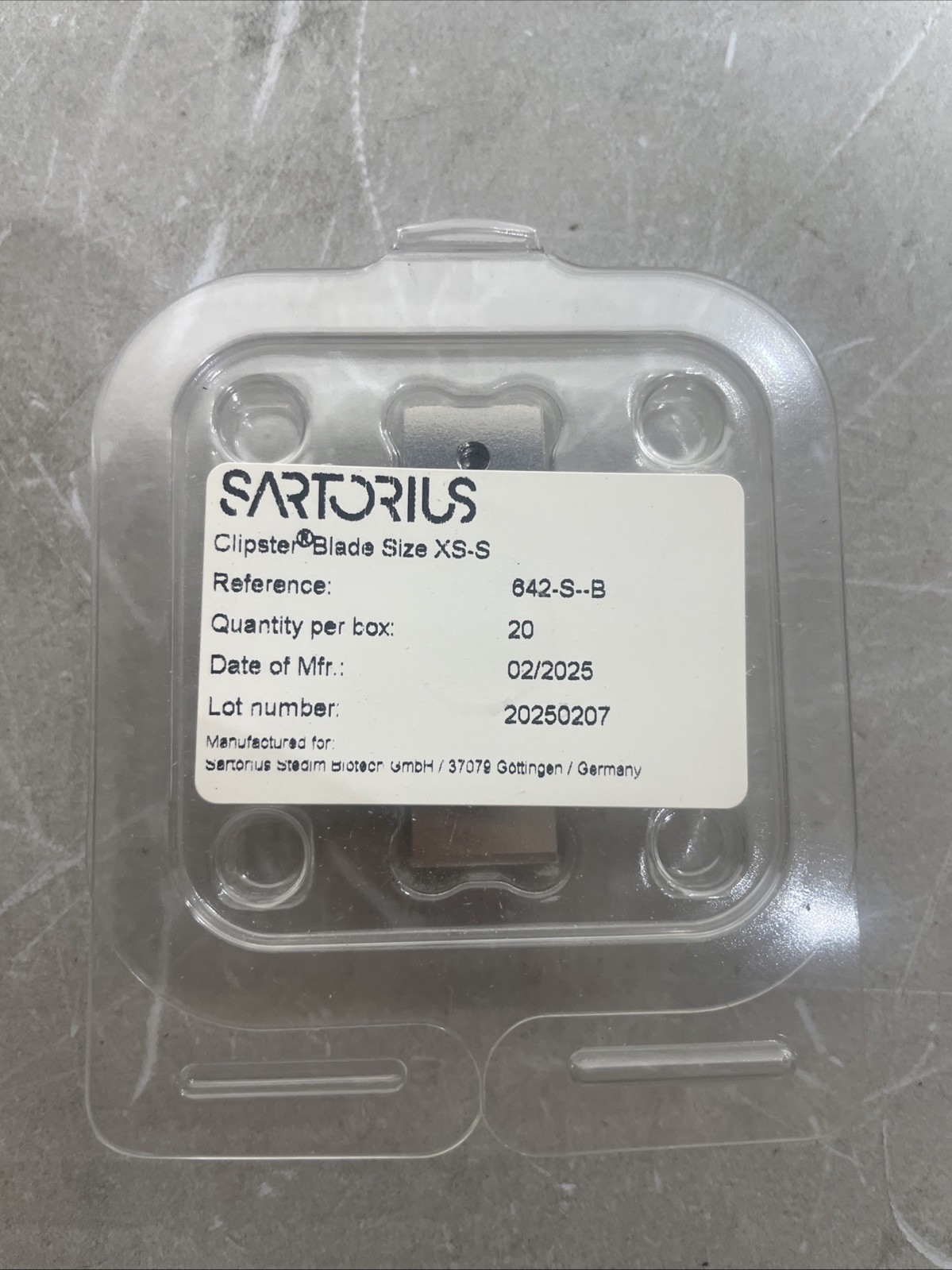 (20/Pk) SARTORIUS STEDIM BIOTECH Clipster Blades Size XS-S 642-S-B