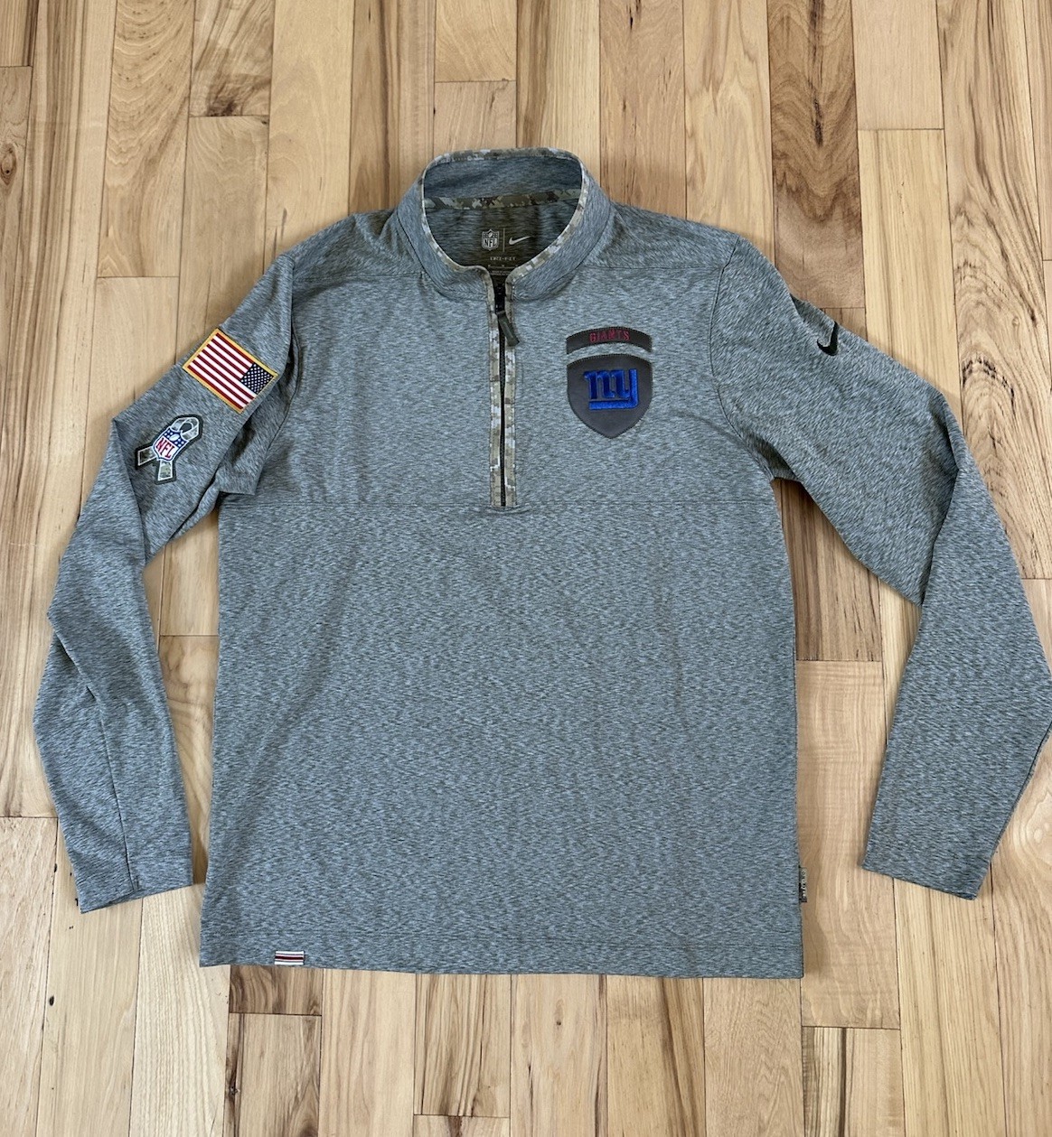 Nike NFL Salute to Service 1/4 Zip Camo On-Field Dri-Fit Pullover Men\'s Size Med
